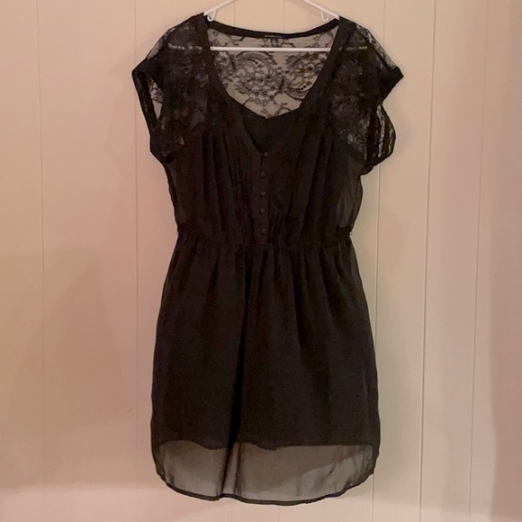 American Eagle Outfitters Tops - AEO sheer black lace blouse